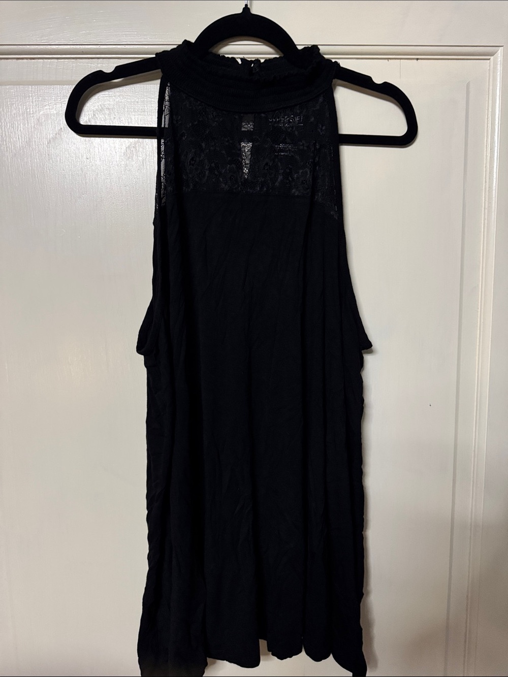 torrid Black Lace Halter Tank